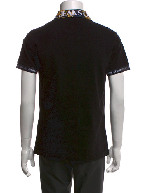 Versace Jeans Couture Graphic Print Crew Neck Polo Shirt
