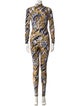 Versace Jeans Couture Printed Mock Neck Jumpsuit