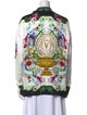 Versace Jeans Couture Printed Long Sleeve Button-Up Top