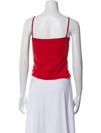 Versace Jeans Couture Graphic Print V-Neck Crop Top