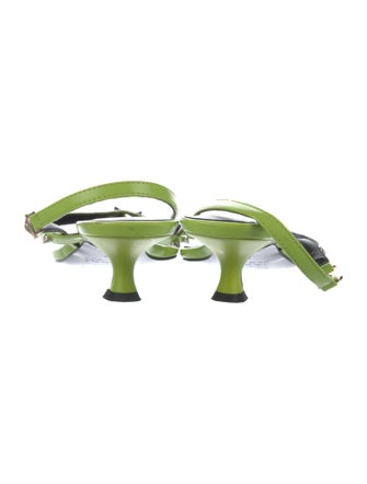 Versace Jeans Couture Leather Slingback Sandals