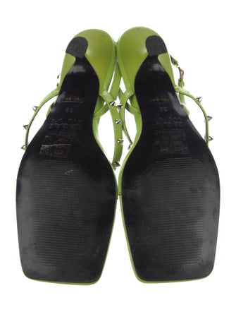 Versace Jeans Couture Leather Slingback Sandals