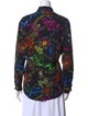 Versace Jeans Couture Printed Long Sleeve Button-Up Top
