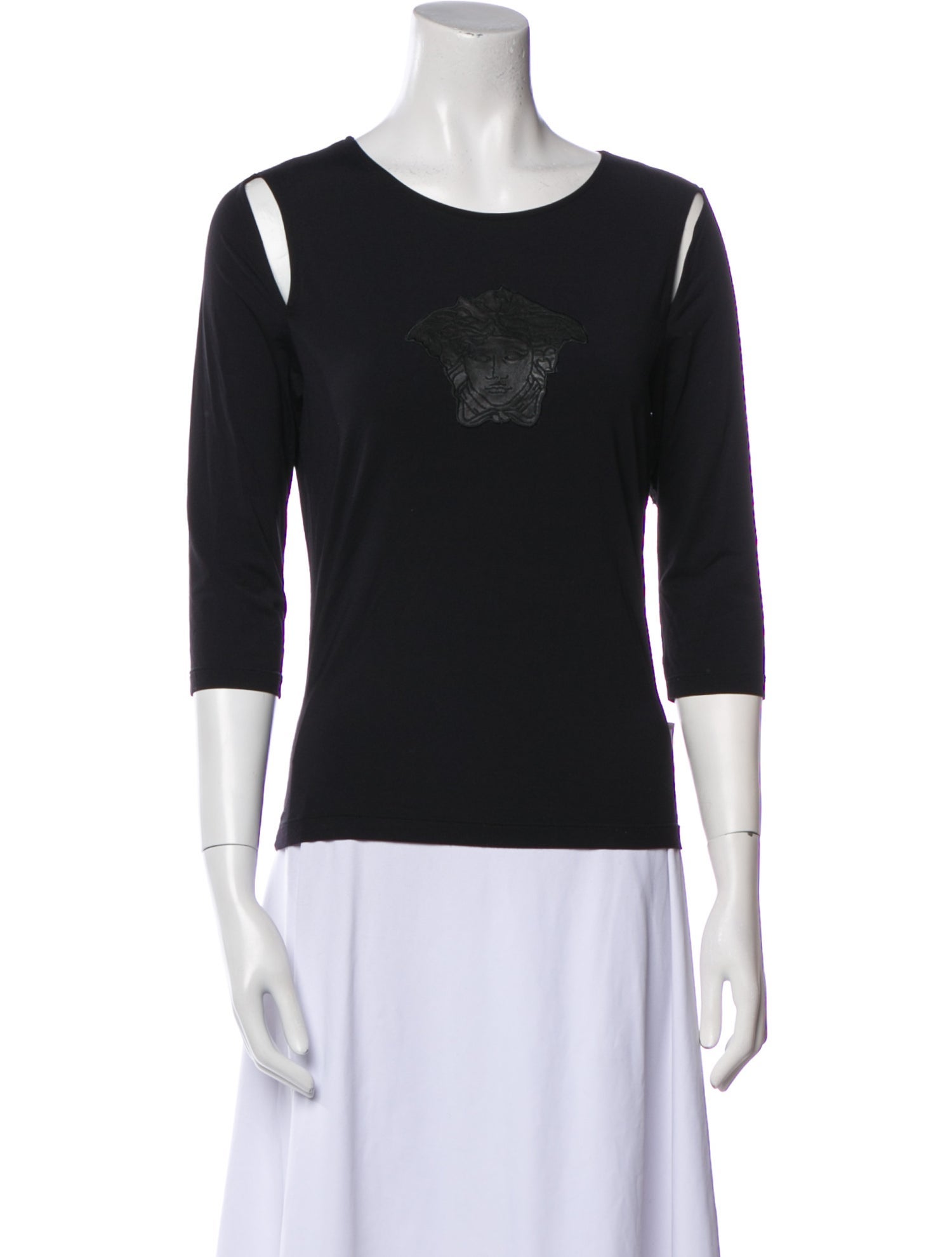 Versace Jeans Couture Scoop Neck Three-Quarter Sleeve T-Shirt