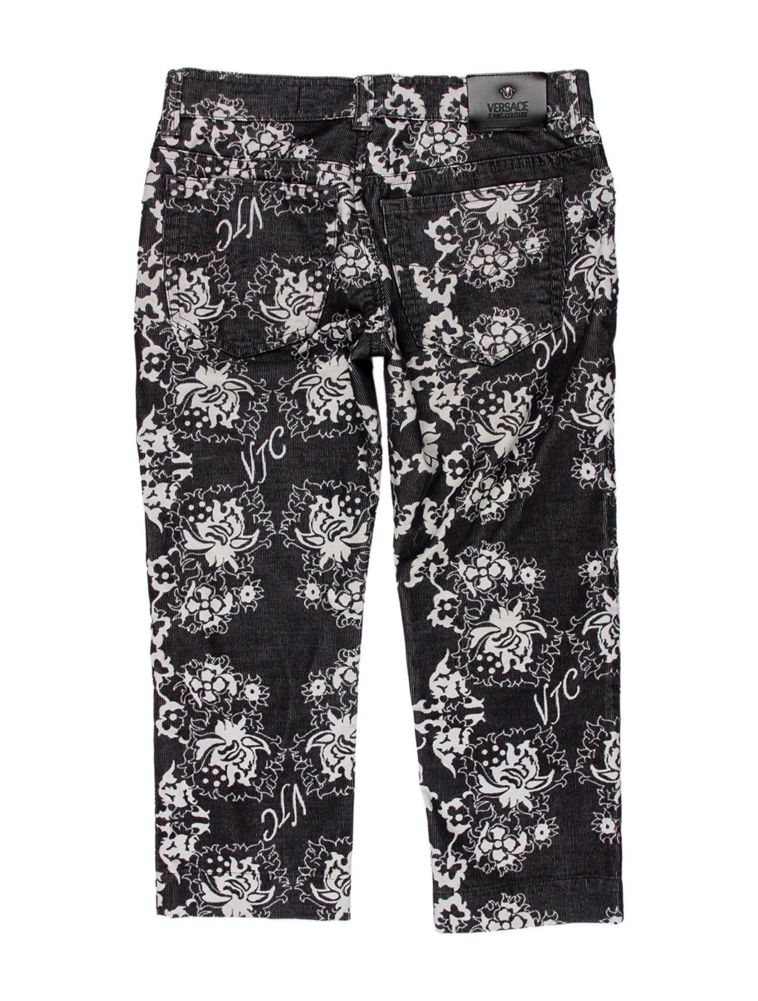 Versace Jeans Couture Floral Print Straight Leg Pants