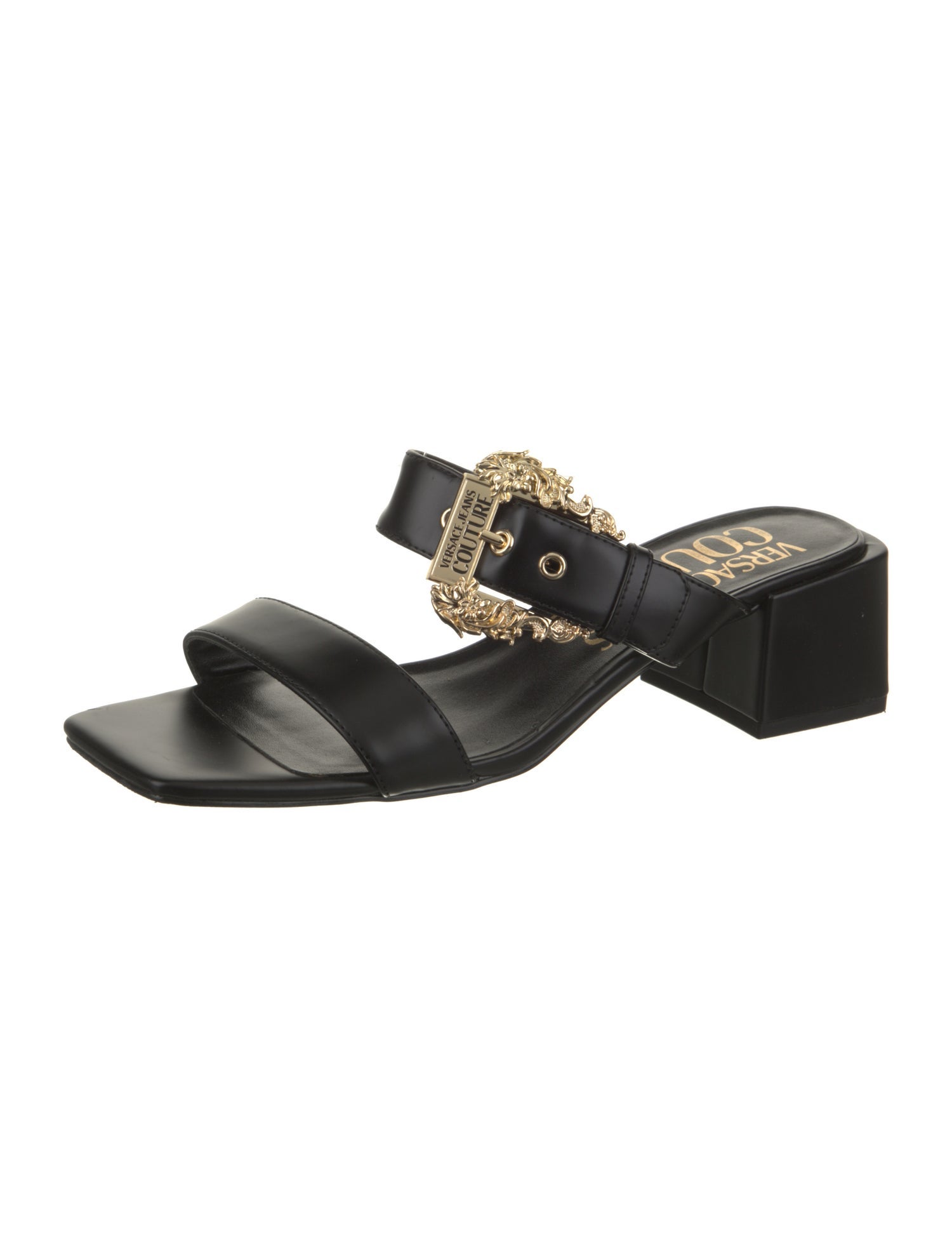 Versace Jeans Couture Leather Slides