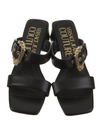 Versace Jeans Couture Leather Slides