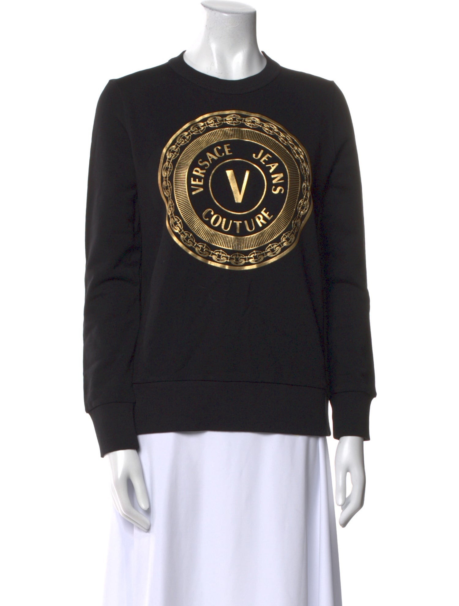 Versace Jeans Couture Graphic Print Crew Neck Sweatshirt