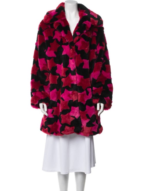 Versace Jeans Couture Printed Faux Fur Coat