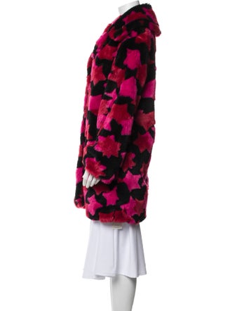 Versace Jeans Couture Printed Faux Fur Coat