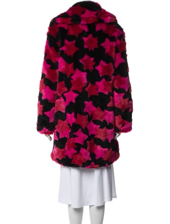 Versace Jeans Couture Printed Faux Fur Coat