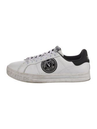 Versace Jeans Couture Leather Printed Sneakers