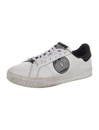 Versace Jeans Couture Leather Printed Sneakers