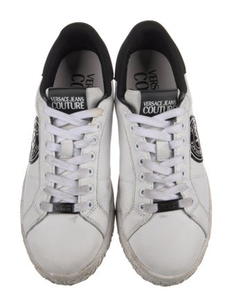 Versace Jeans Couture Leather Printed Sneakers