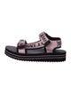 Versace Jeans Couture Rubber Graphic Print Sandals