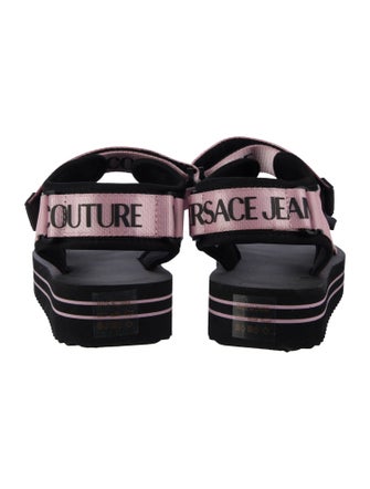 Versace Jeans Couture Rubber Graphic Print Sandals