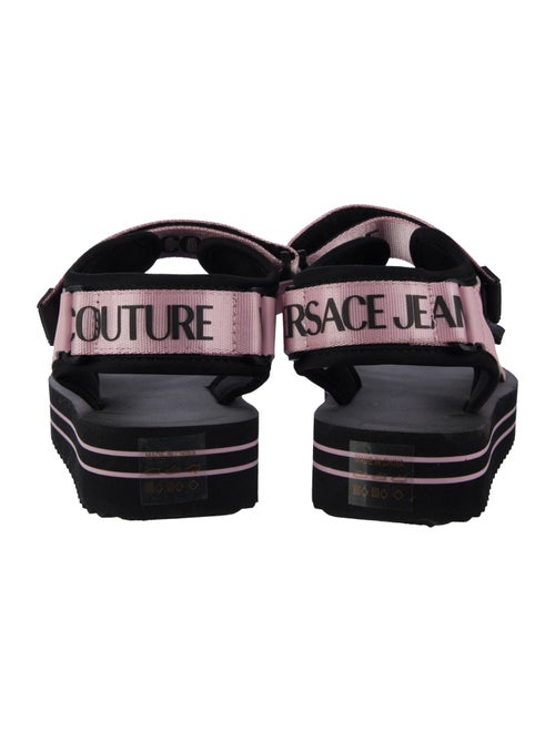 Versace Jeans Couture Rubber Graphic Print Sandals