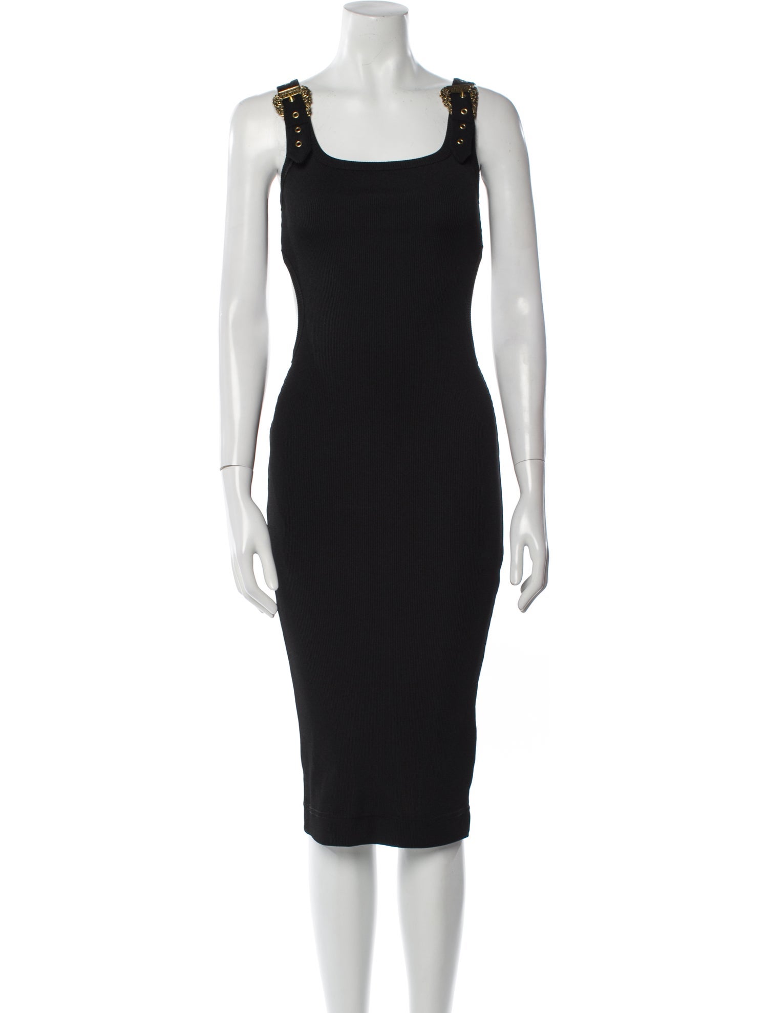 Versace Jeans Couture Square Neckline Midi Length Dress