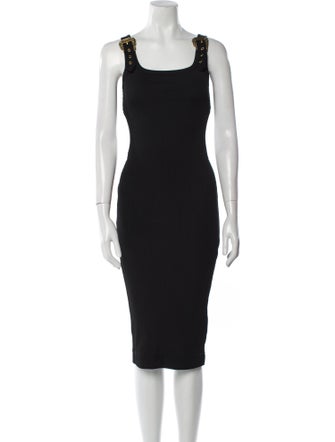 Versace Jeans Couture Square Neckline Midi Length Dress