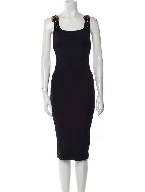 Versace Jeans Couture Square Neckline Midi Length Dress