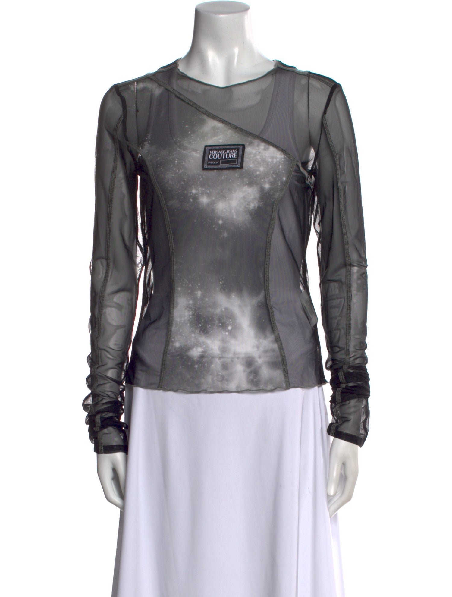 Versace Jeans Couture Nylon Graphic Print Sweatshirt