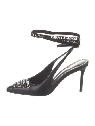 Versace Jeans Couture Leather Slingback Pumps