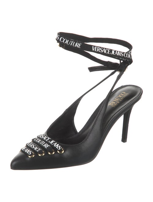 Versace Jeans Couture Leather Slingback Pumps