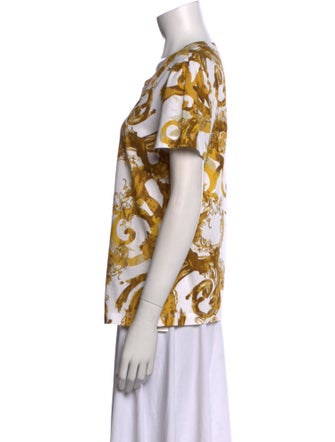 Versace Jeans Couture Printed Scoop Neck T-Shirt