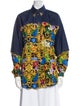 Versace Jeans Couture Graphic Print Long Sleeve Button-Up Top