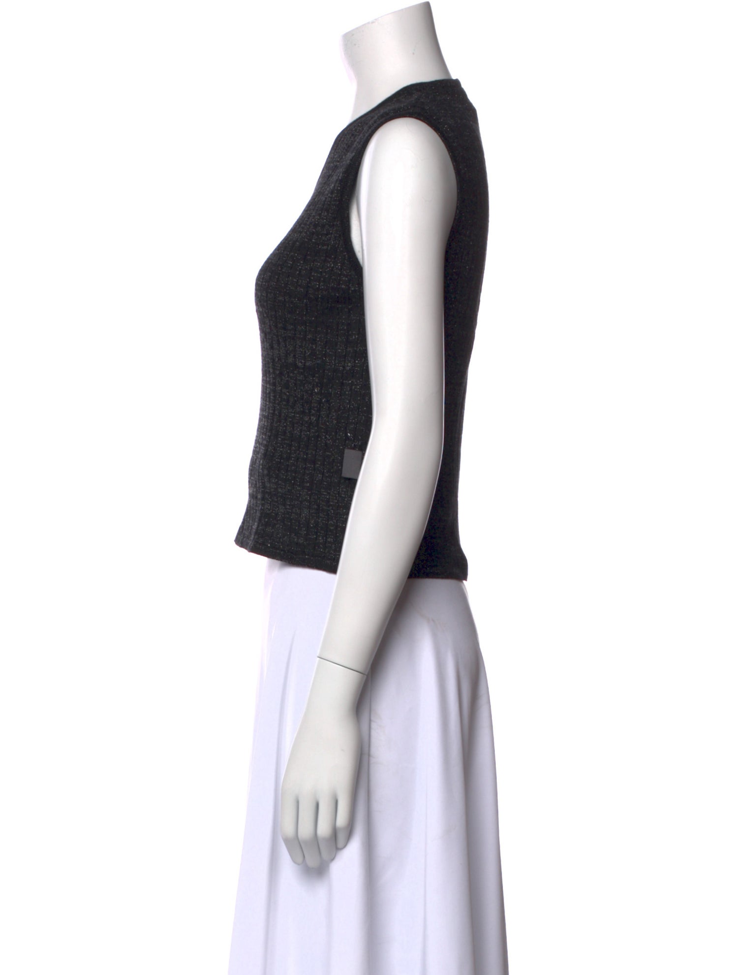 Versace Jeans Couture V-Neck Sleeveless Crop Top