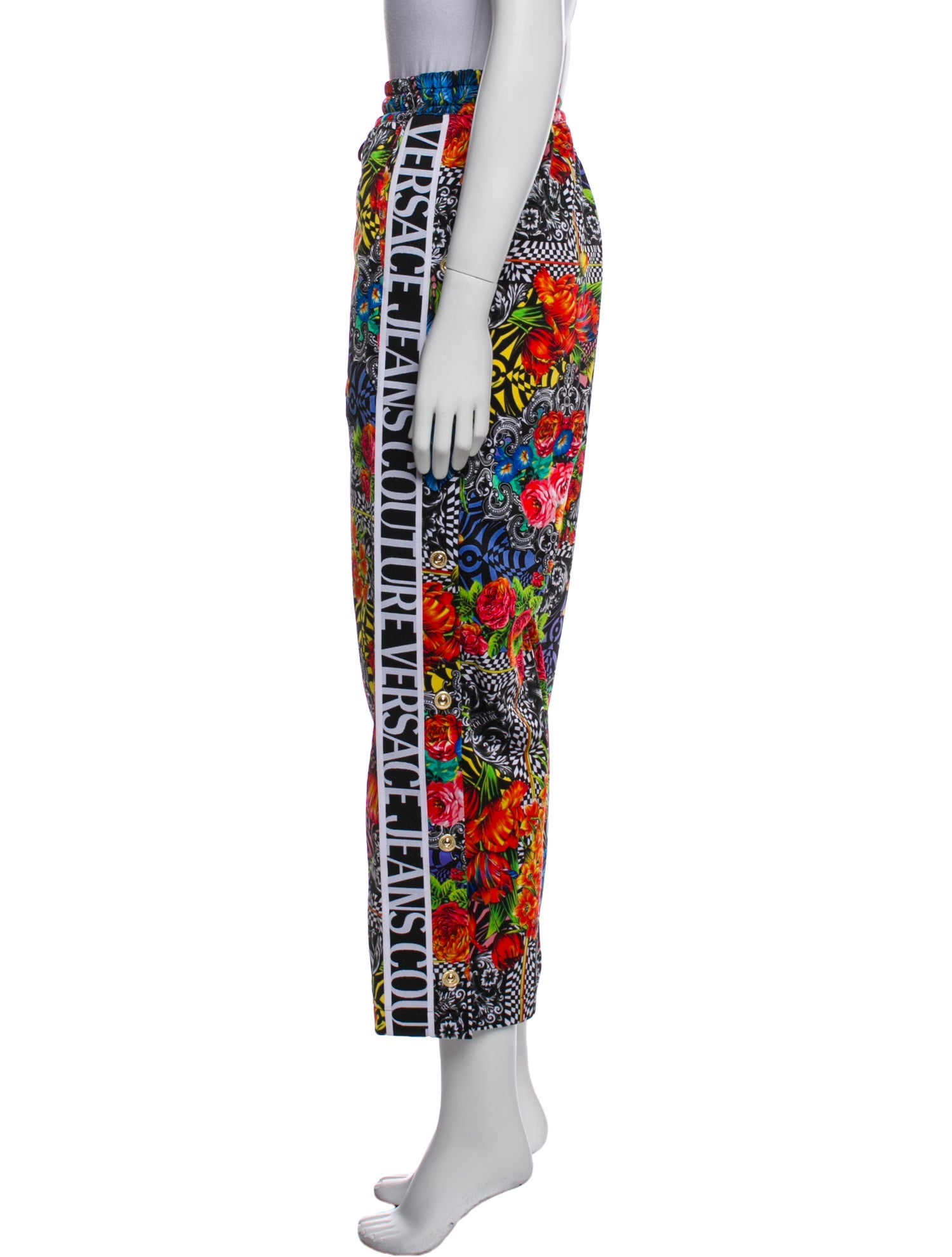Versace Jeans Couture Floral Print Skinny Leg Pants