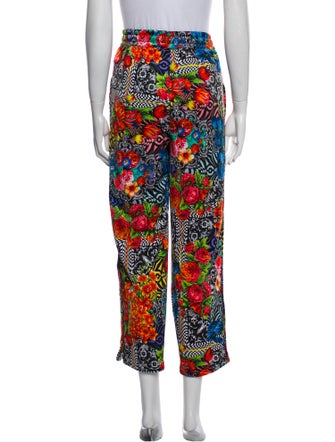 Versace Jeans Couture Floral Print Skinny Leg Pants