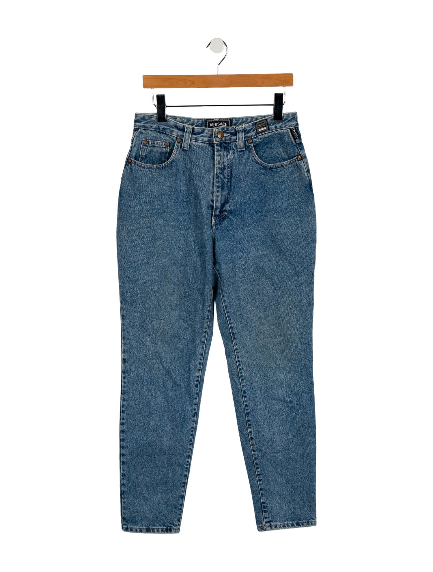 Versace Jeans Couture High-Rise Straight Leg Jeans