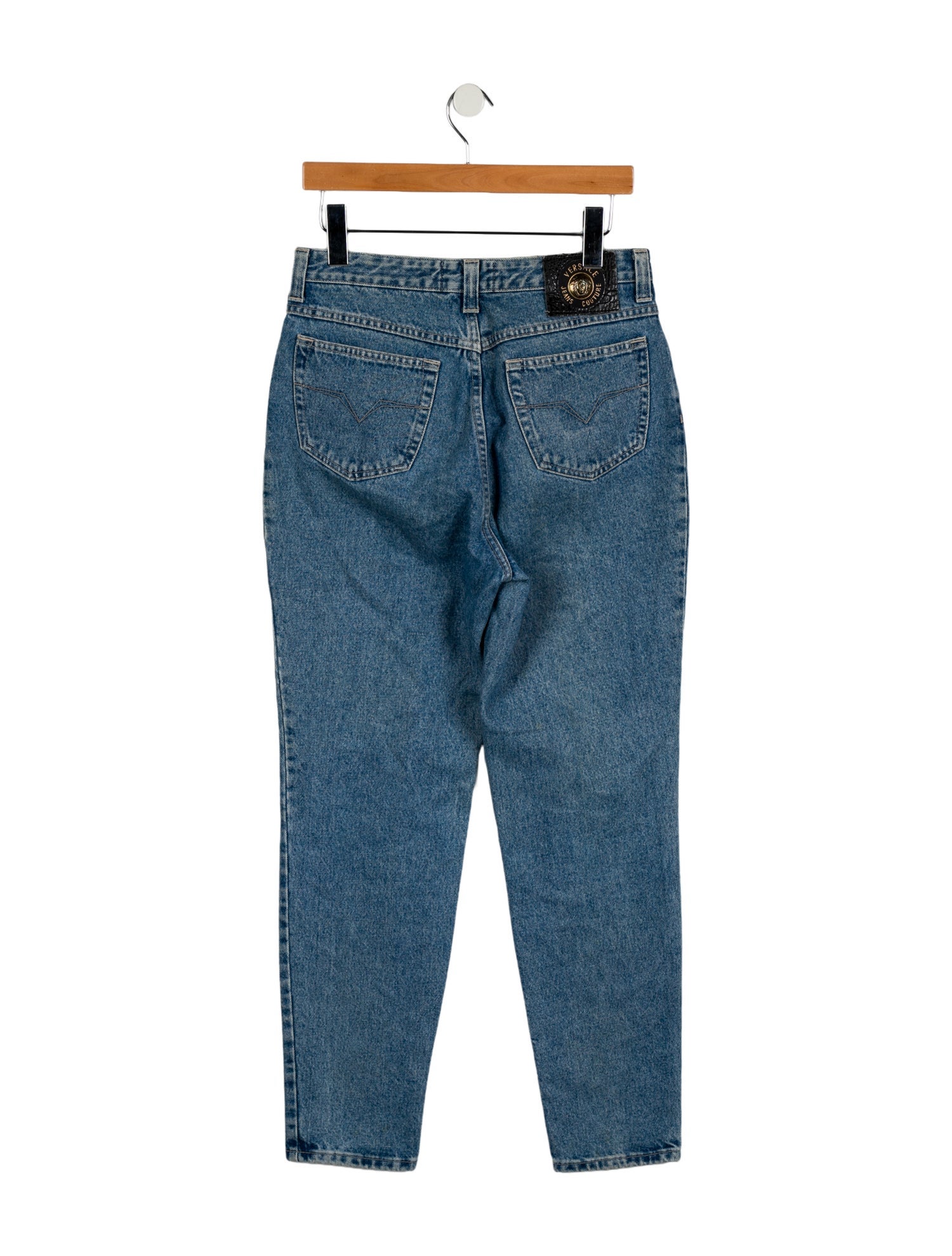Versace Jeans Couture High-Rise Straight Leg Jeans