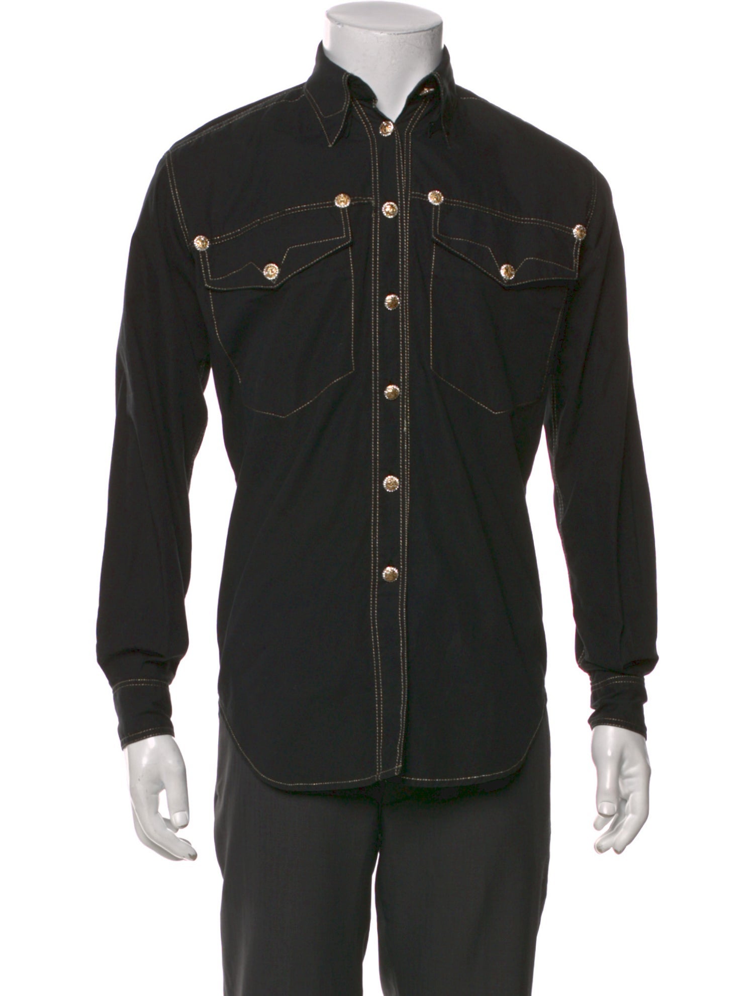 Versace Jeans Couture Vintage Long Sleeve Denim Shirt