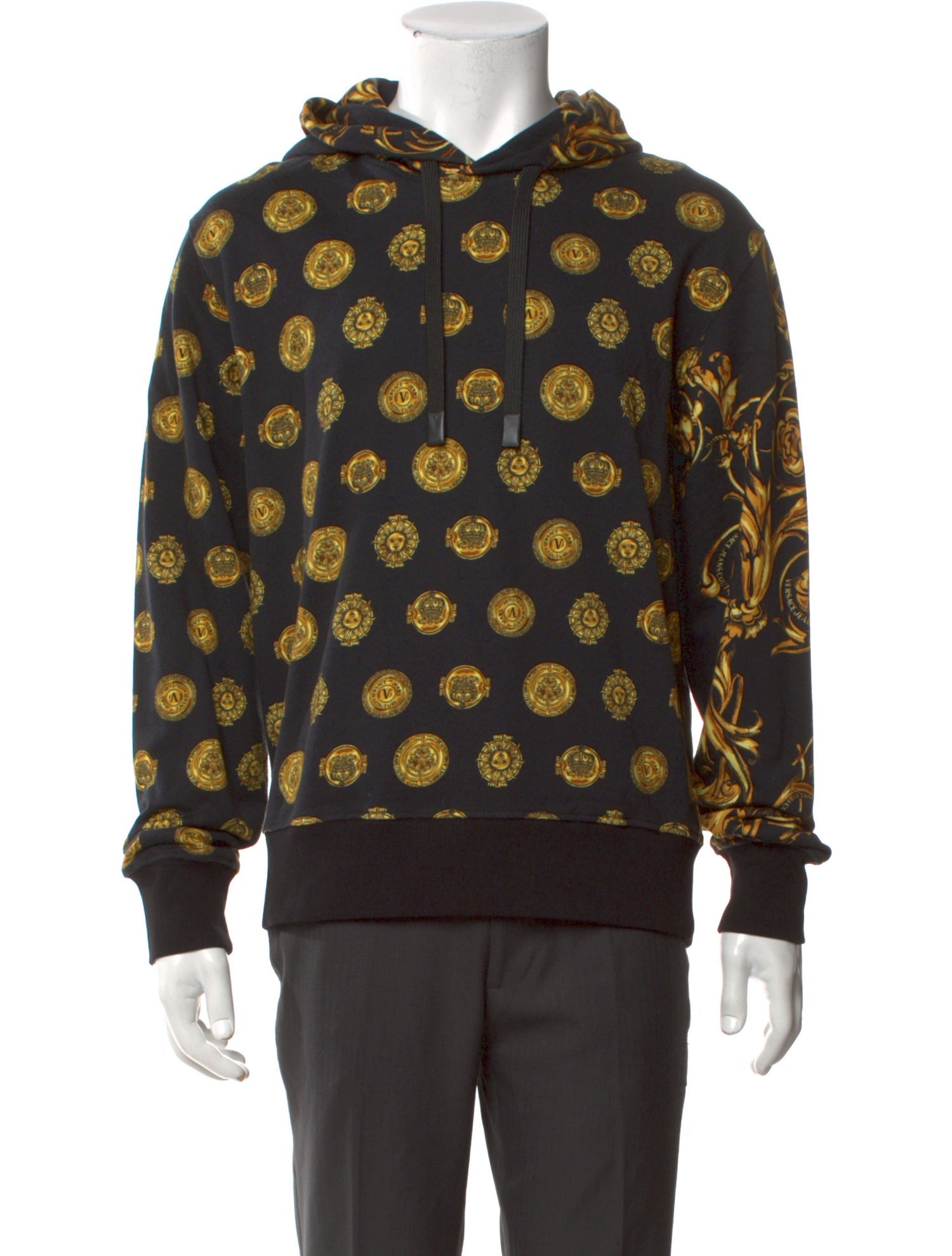 Versace Jeans Couture Printed Crew Neck Hoodie