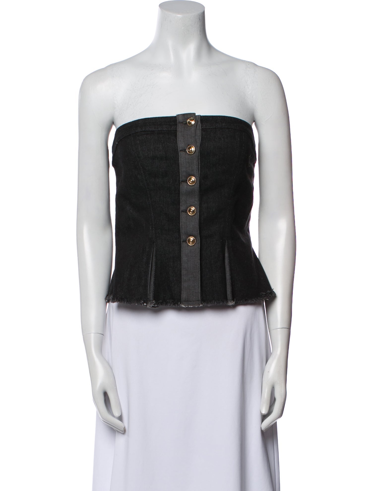 Versace Jeans Couture Strapless Crop Top