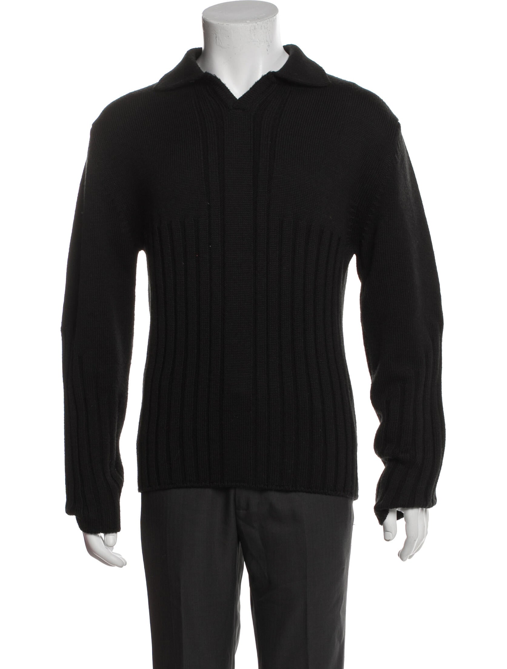 Versace Jeans Couture Collar Long Sleeve Polo Sweater