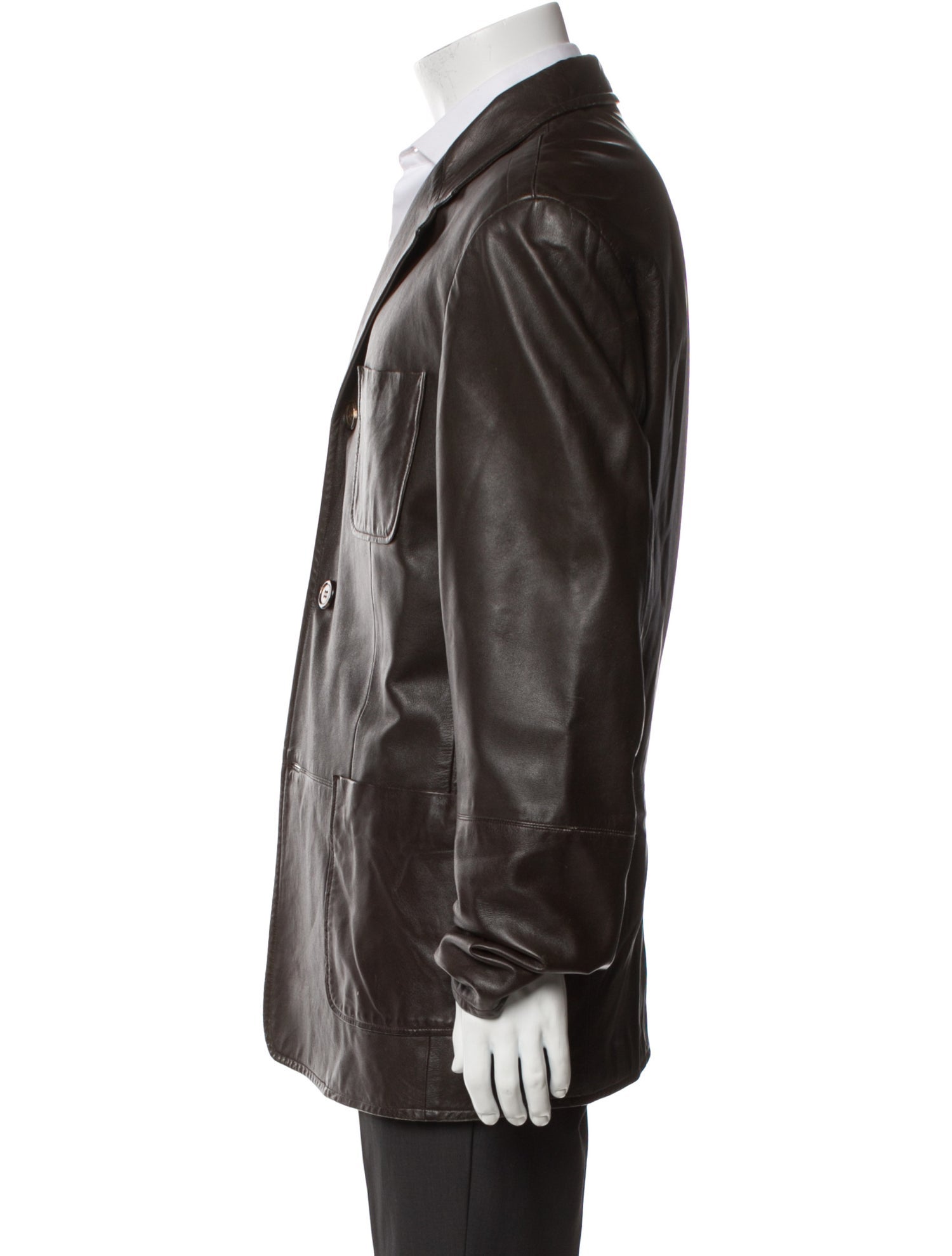 Versace Jeans Couture Leather Peacoat