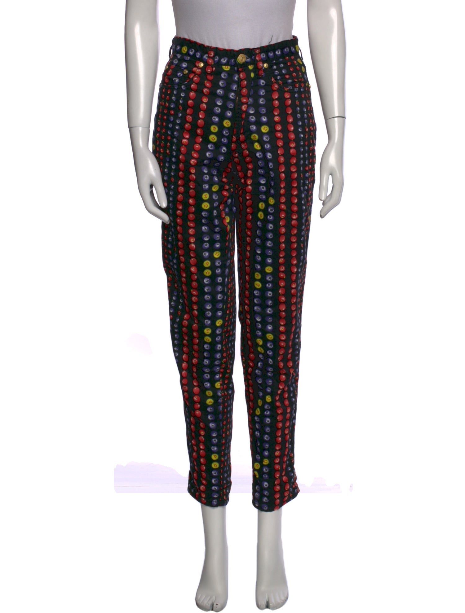 Versace Jeans Couture Polka Dot Print Skinny Leg Pants