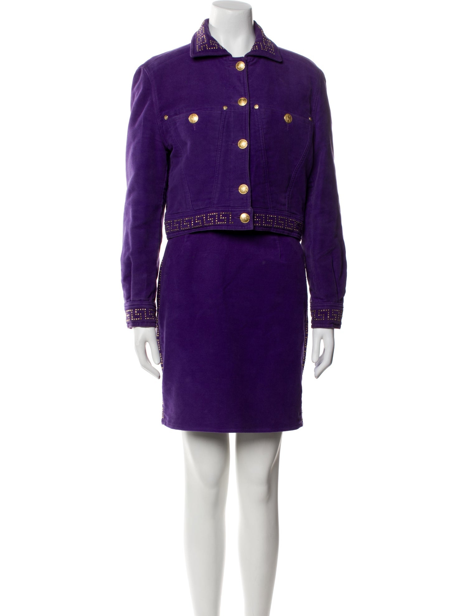 Versace Jeans Couture Studded Accents Skirt Set