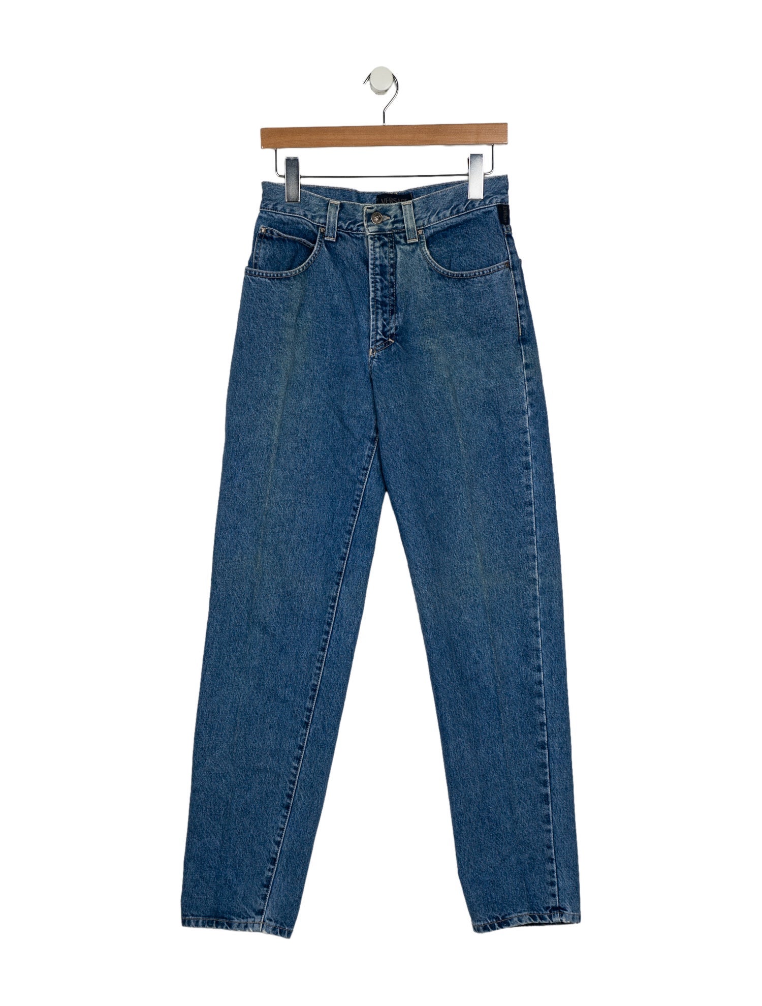 Versace Jeans Couture High-Rise Straight Leg Jeans