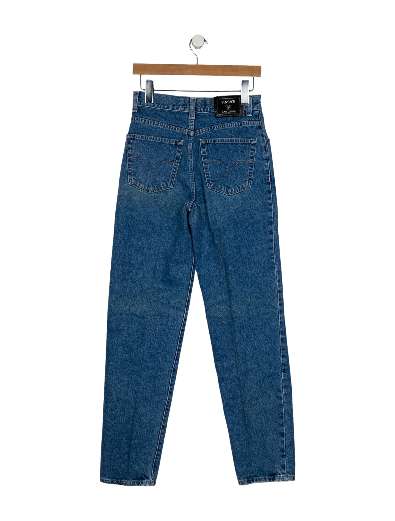 Versace Jeans Couture High-Rise Straight Leg Jeans