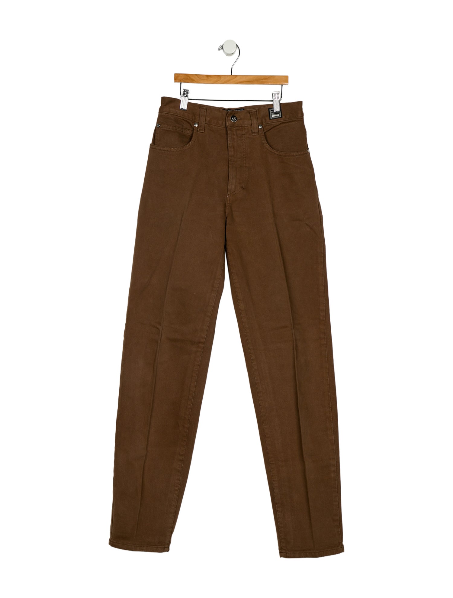 Versace Jeans Couture High-Rise Straight Leg Jeans