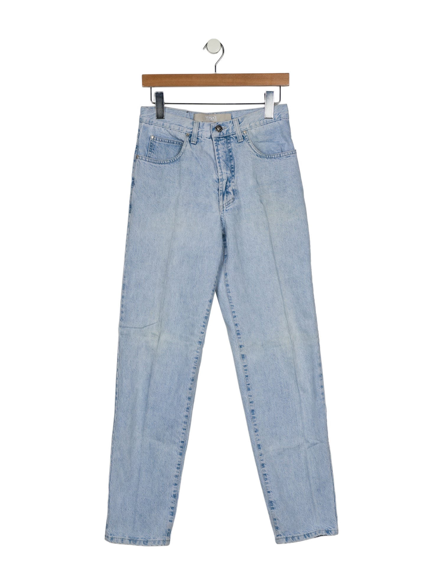 Versace Jeans Couture High-Rise Straight Leg Jeans