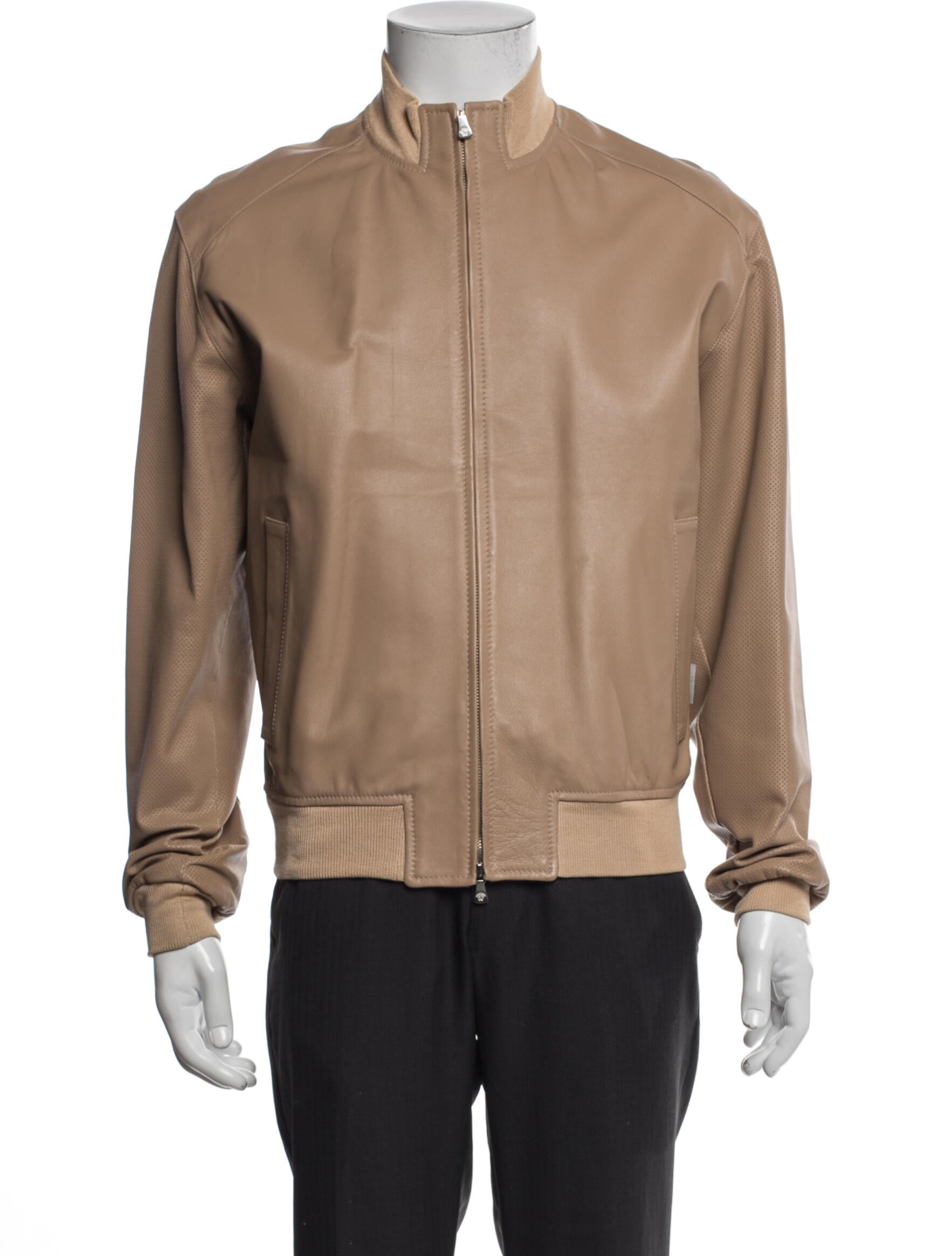 Versace Jeans Couture Leather Bomber Jacket