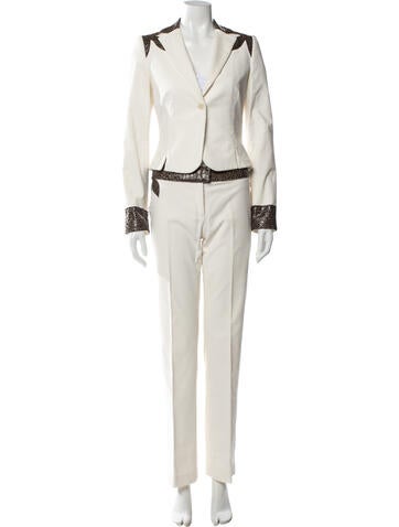 Pre-owned Versace Jeans Couture Vintage 2000's Pantsuit In Neutral
