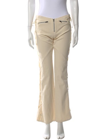 Pre-owned Versace Jeans Couture Vintage Wide Leg Pants In Neutral