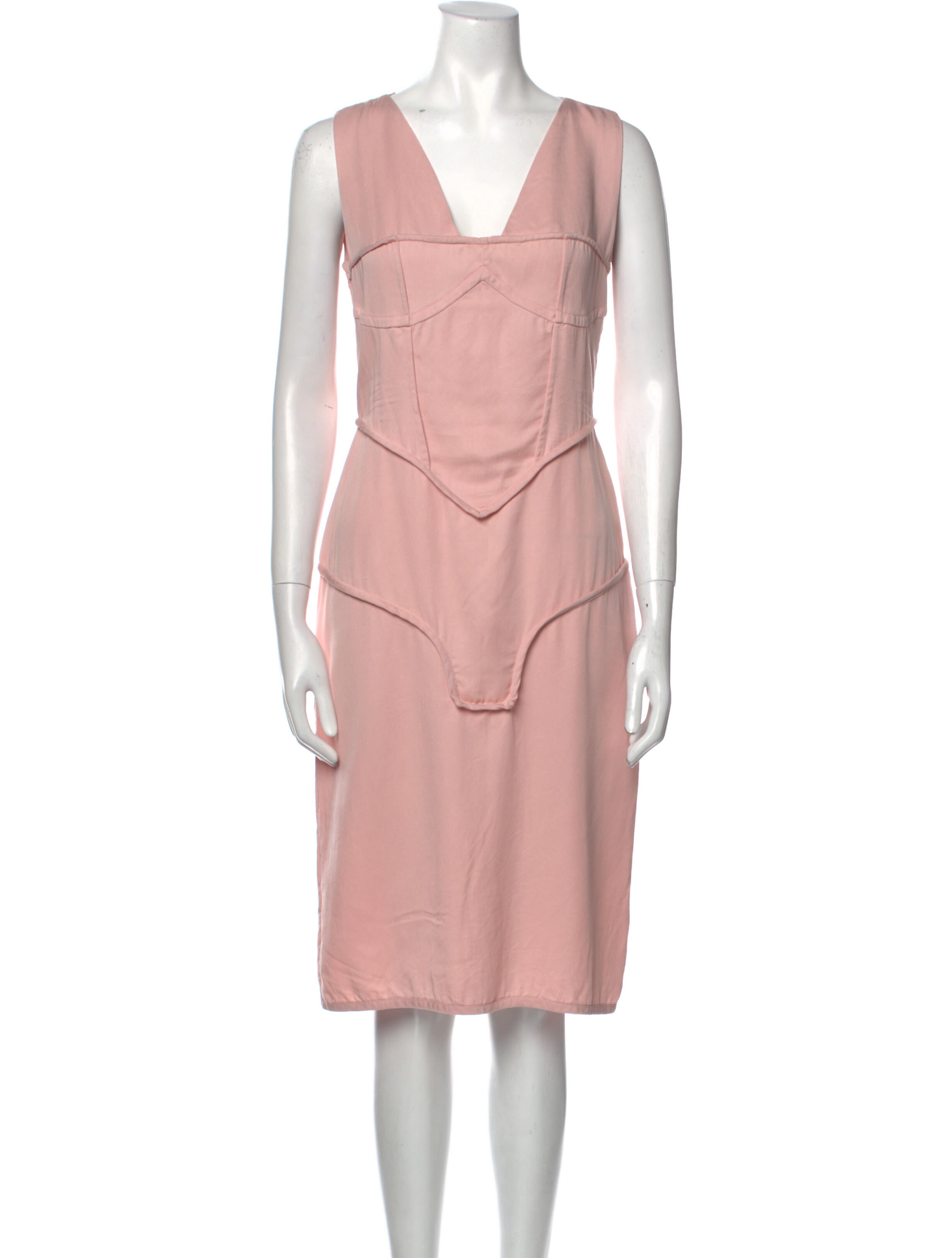 Bevza V-Neck Knee-Length Dress