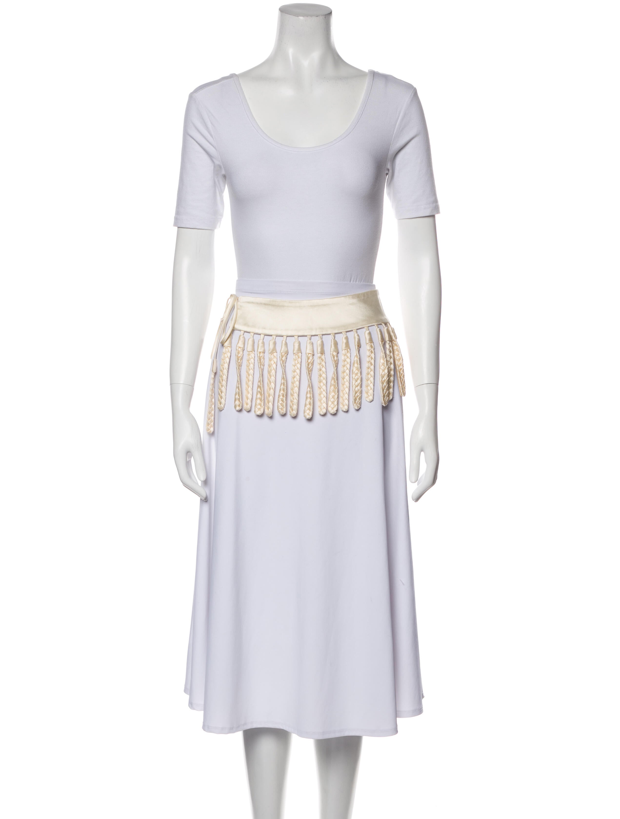 Bevza Wide Braided Accents Waist Belt